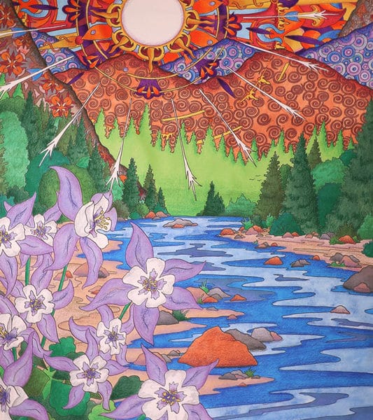 canyon light tarpestry decorative tarp