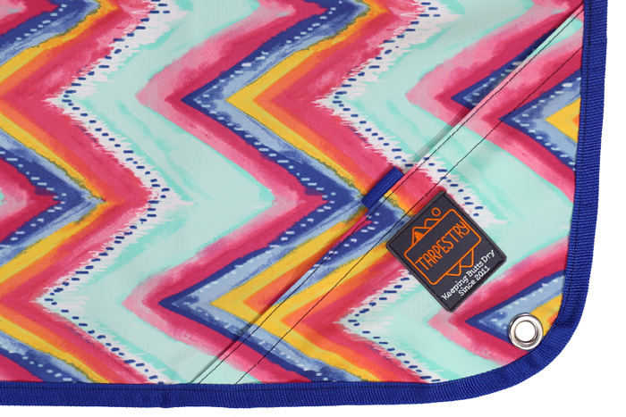 rainbow zigzag tarpestry picnic mat