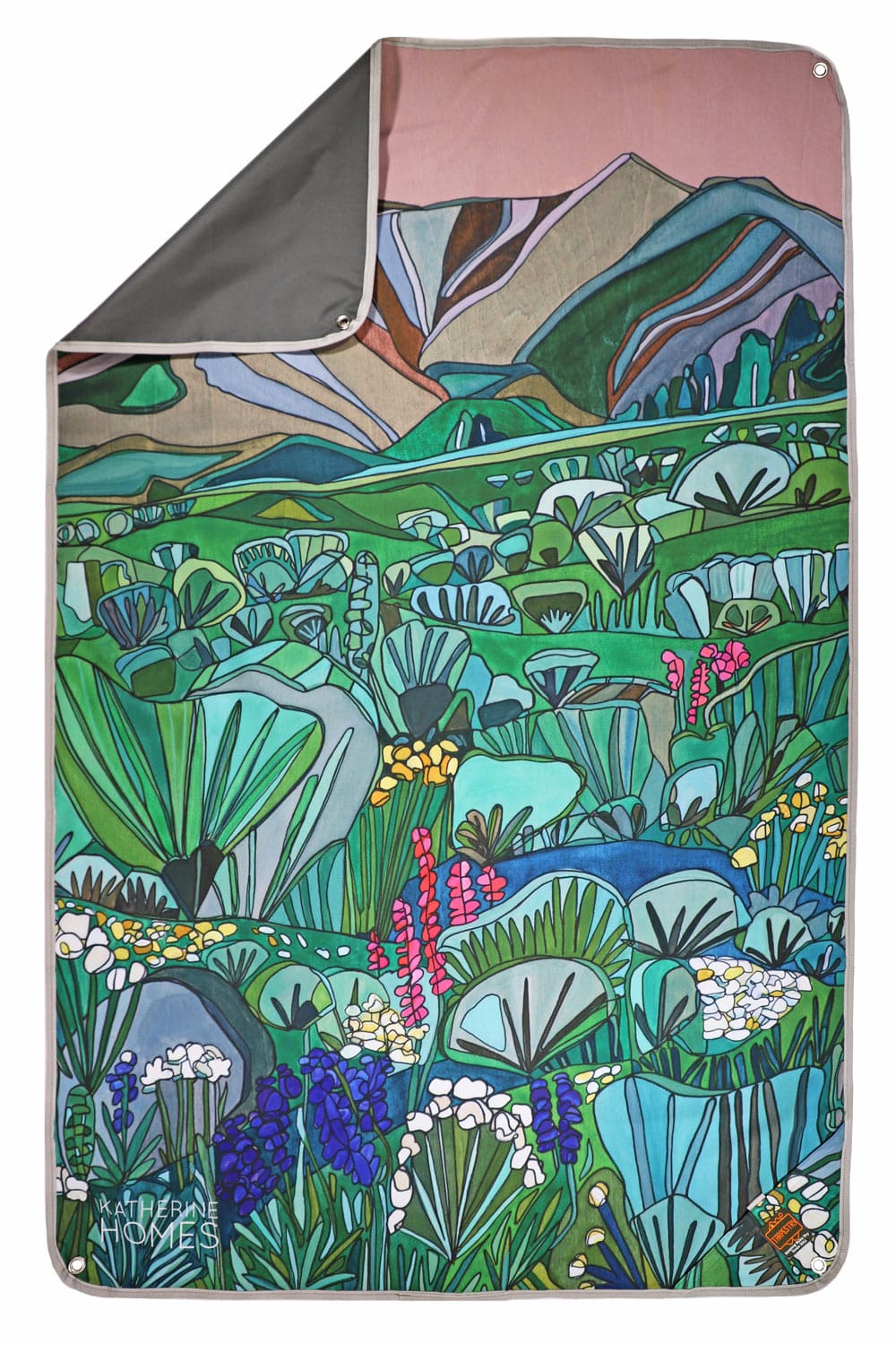 sage and wildflowers Katherine homes printed tarp